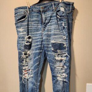 American Eagle Men's AirFlex+ Patched Athletic Skinny Jeans